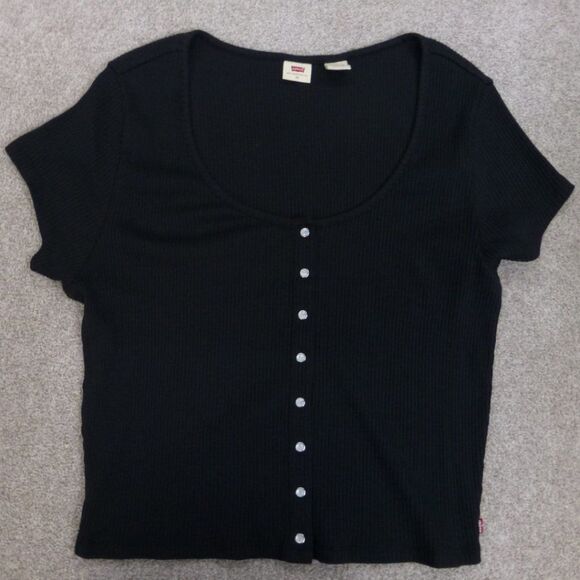 NWOT Levi's Plus Size Ribbed Button Up Blouse - Picture 9 of 9